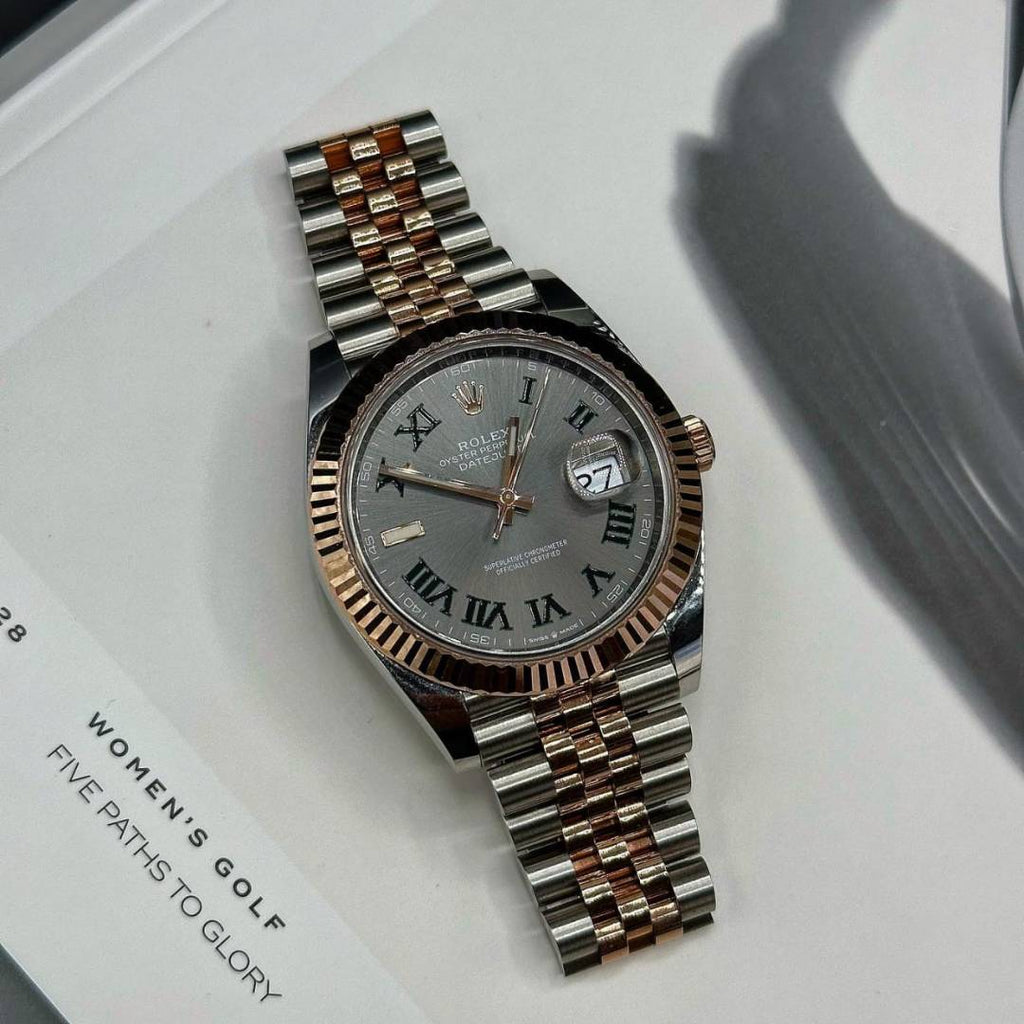 Role_x Oyster perpetual Date just Automatic Copper