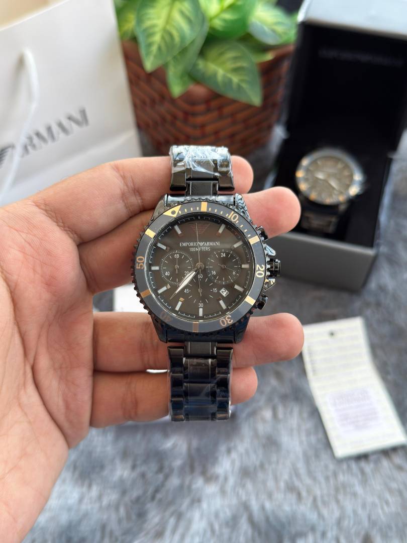 Emporio Arman_i All Chronograph Working Black Gold Premium W236