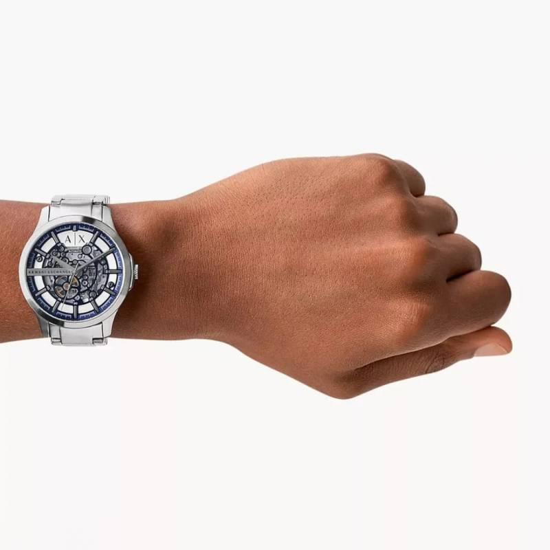 Arman_i Exchange Ax2418 Hampton Automatic Silver-Blue