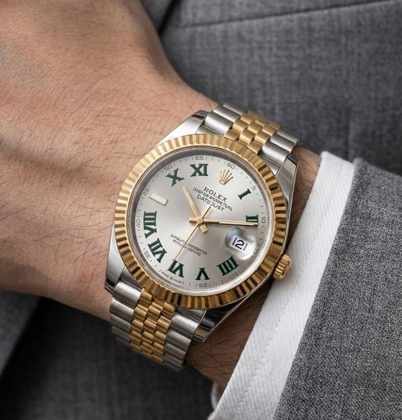 Role_x Oyster Perpetual Date Just Silver