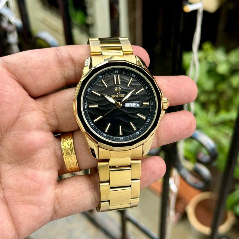 Role_x Gold Day Date Mens Watch