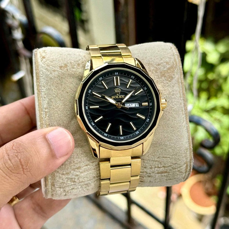 Role_x Gold Day Date Mens Watch