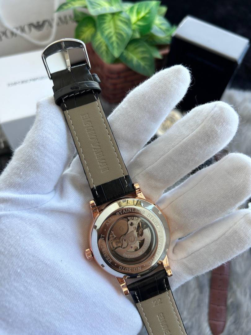 Emporio Arman_i Meccanico Black Gold Automatic W133