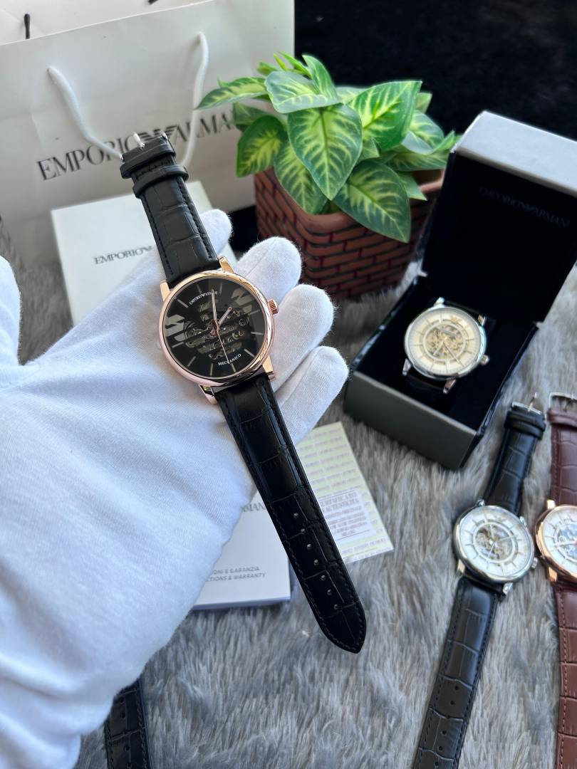 Emporio Arman_i Meccanico Black Gold Automatic W133