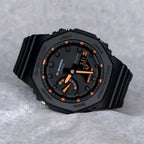 Casio g shock ga2100 black and orange