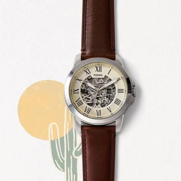Fossii_l Grant Automatic brown silver white