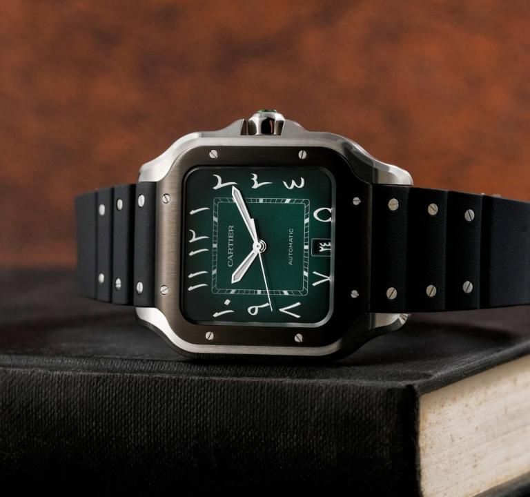Cartiie_r Santos Automatic black green arabic
