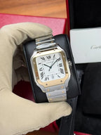 Cartiie_r Santos Automatic 2 ton gold white