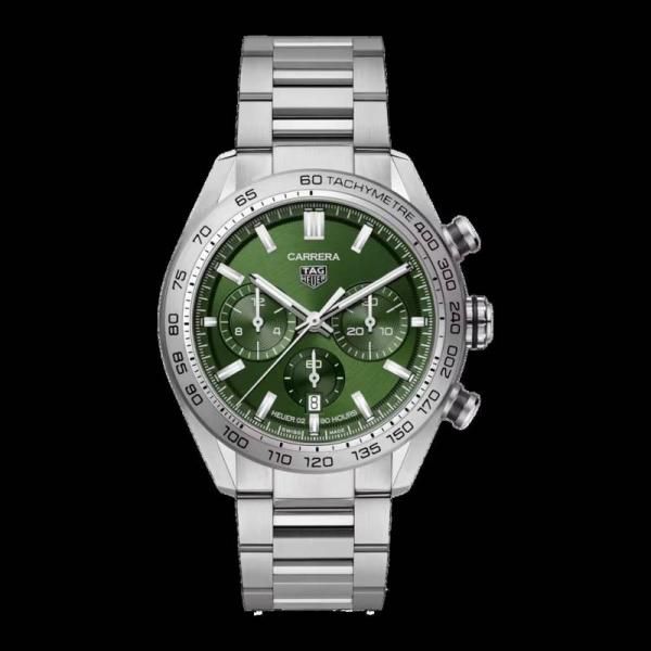 Tag_g heuuerCarrera Sport Chronograph 44mm silver green