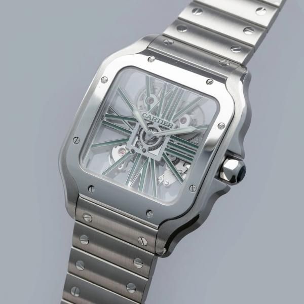 Cartie_r Santos Skeleton Battery silver green