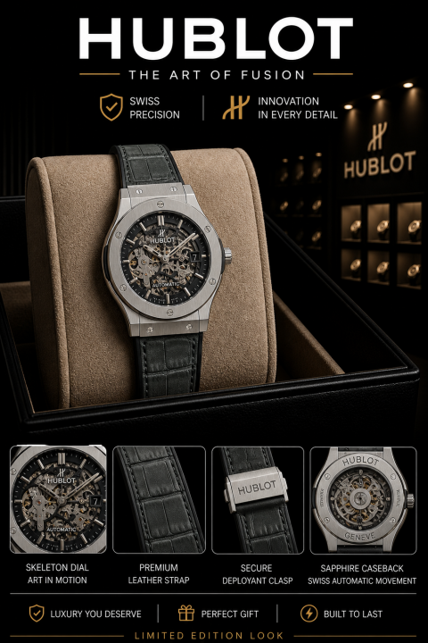 Hublot Grey skeleton auto
