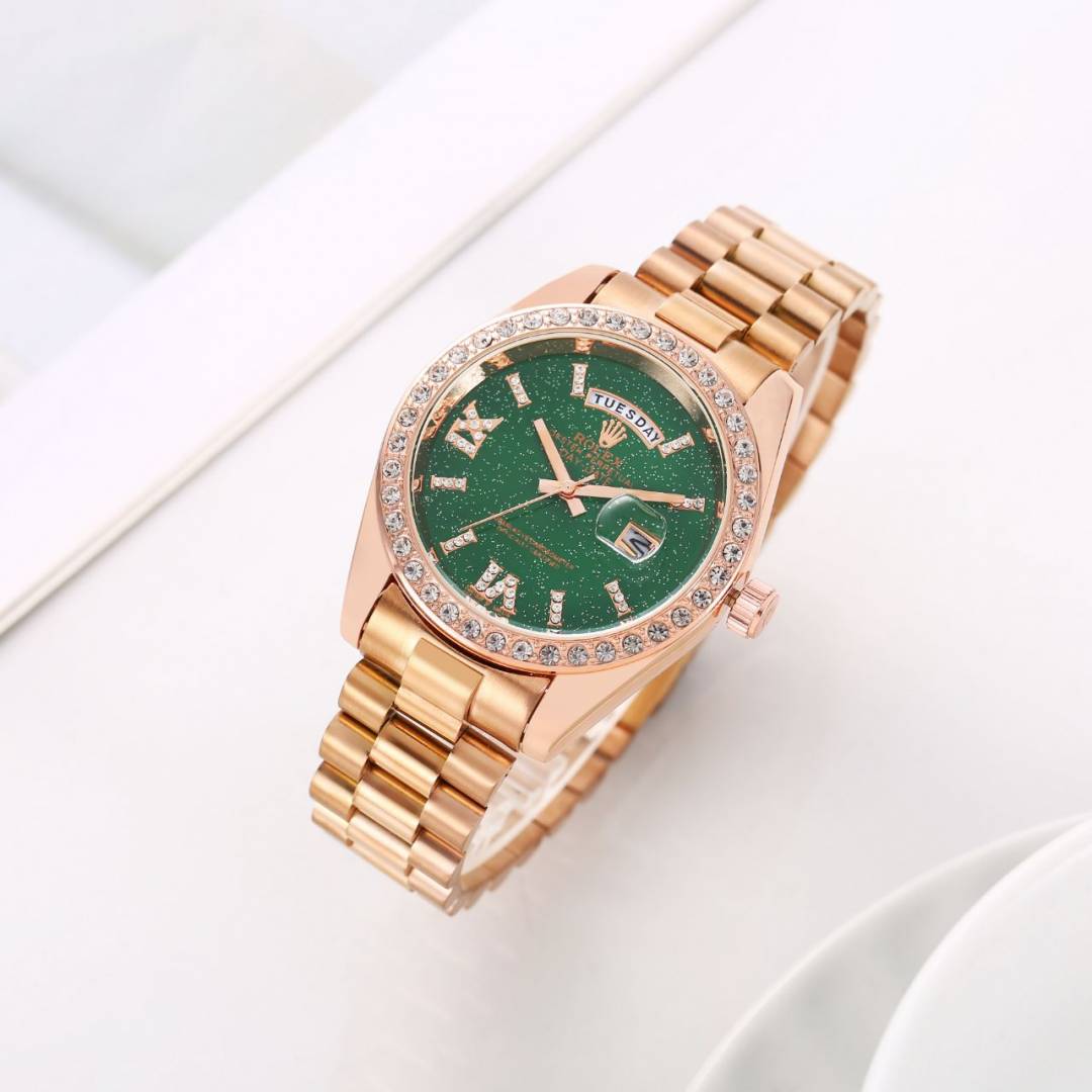 Role_x Oyster Perpetual Day Date Diamond Copper-Green