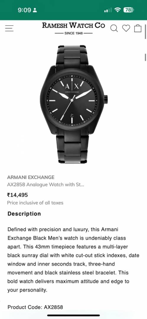 Arman_i exchange Mens Watch