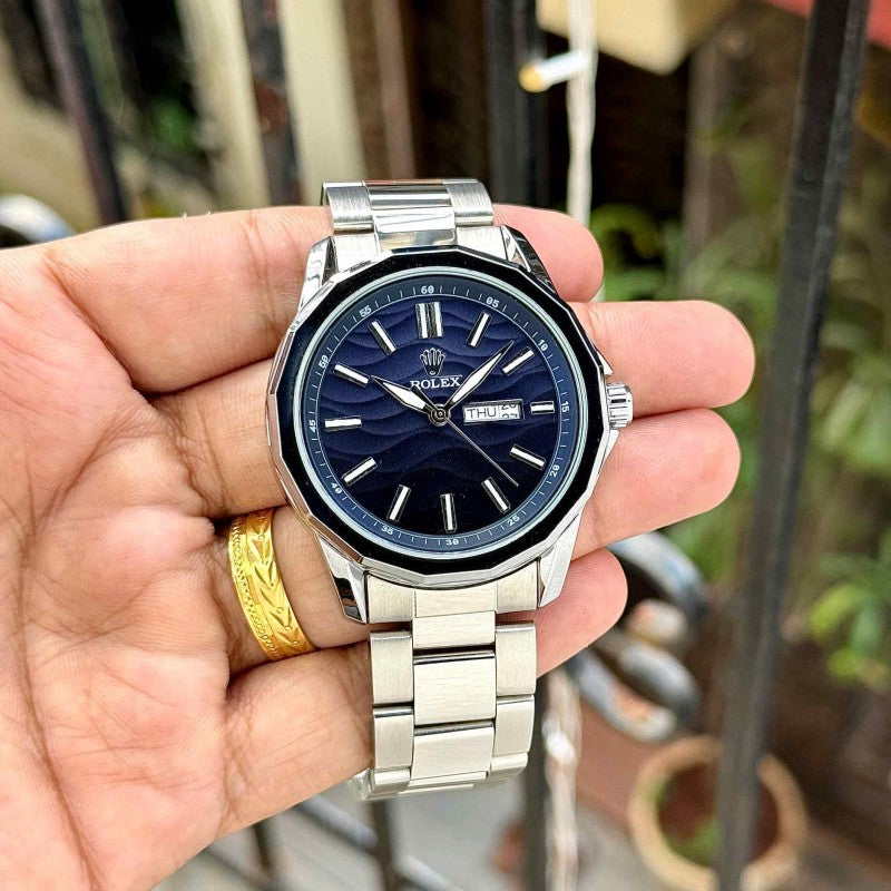 Role_x Blue Day Date Mens Watch