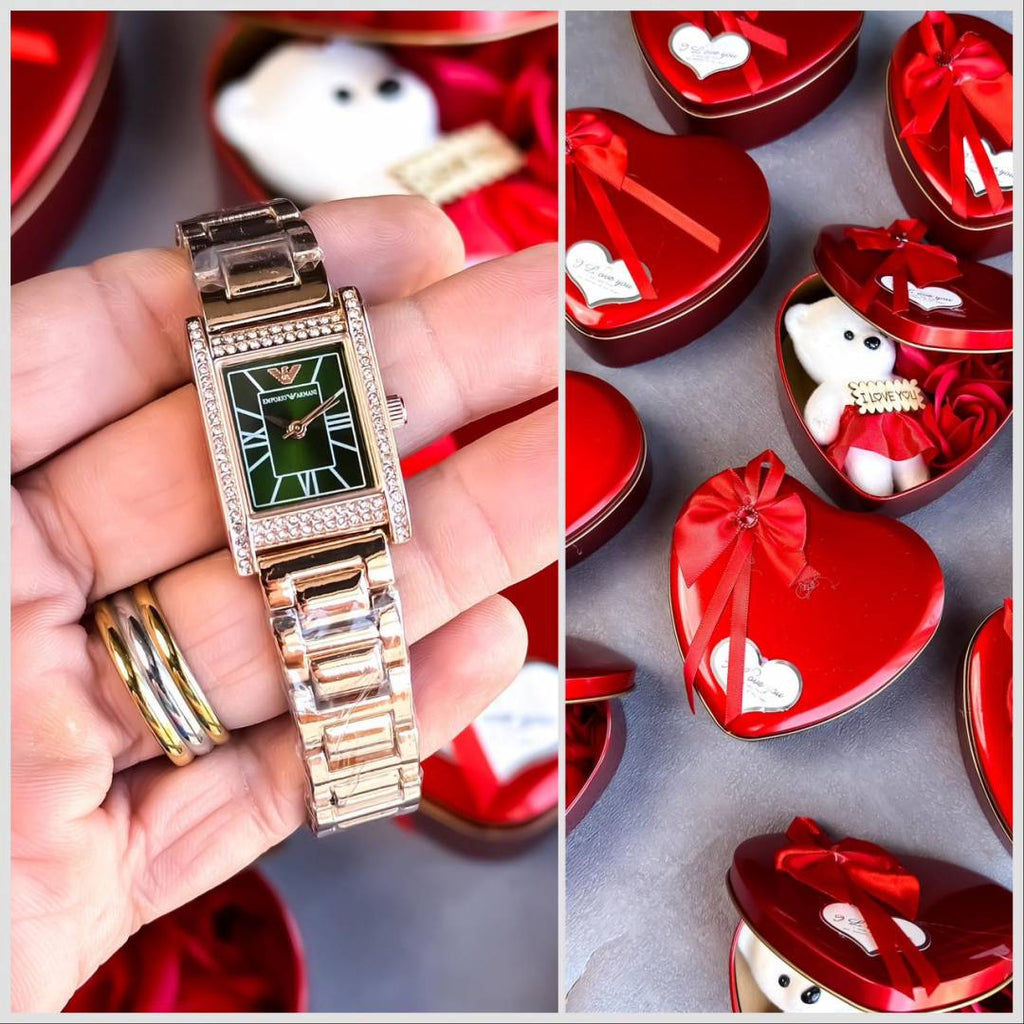 ARMAN_I LADIES ROSE GOLD GREEN