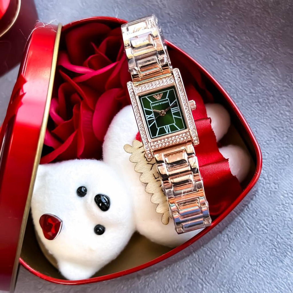 ARMAN_I LADIES ROSE GOLD GREEN