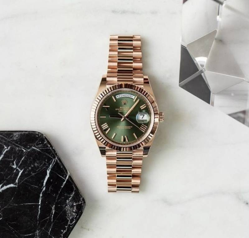 Role_x Oyster Perpetual Day Date 40 Battery Copper-Green