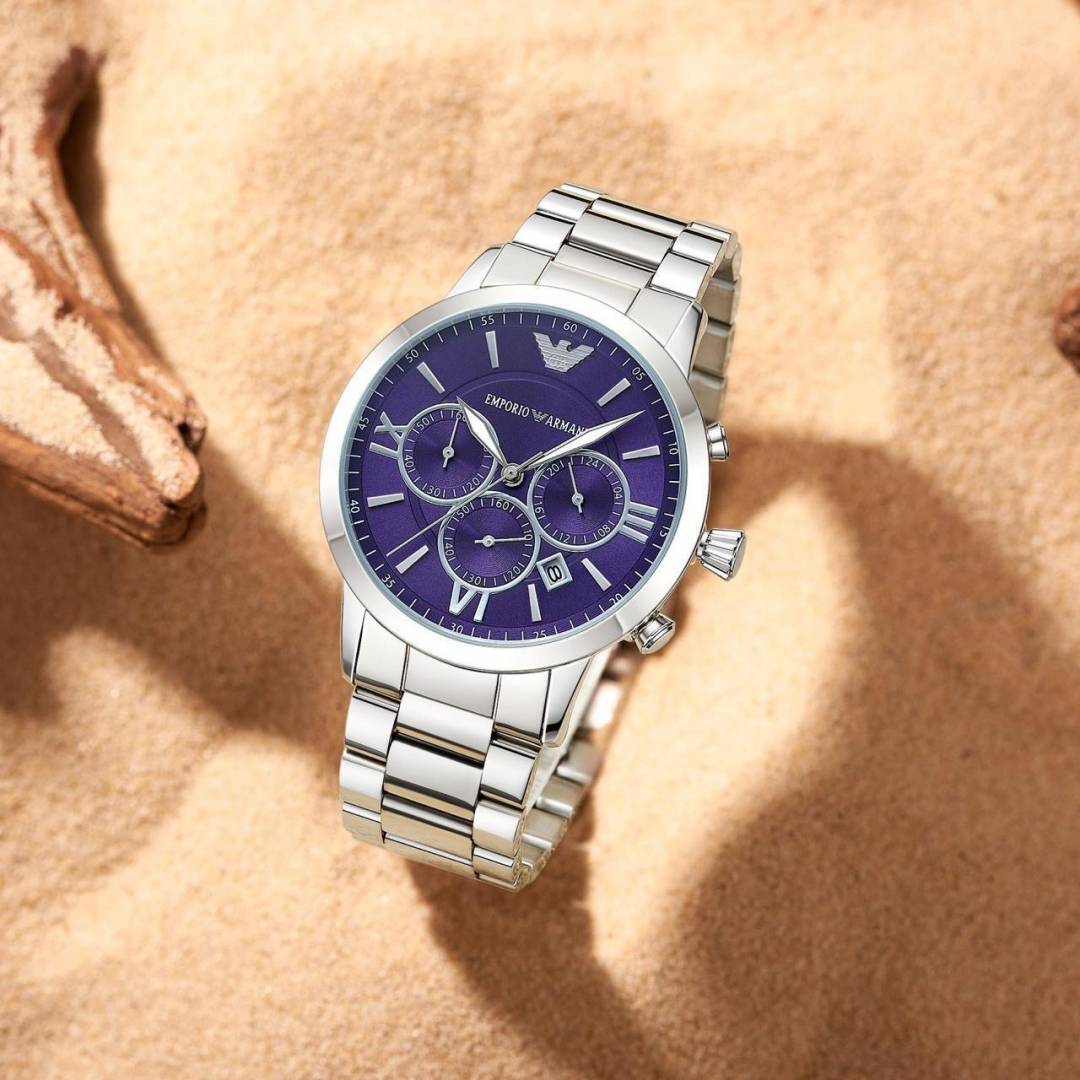 Emporio Arman_i All Chronograph working Silver Blue W98