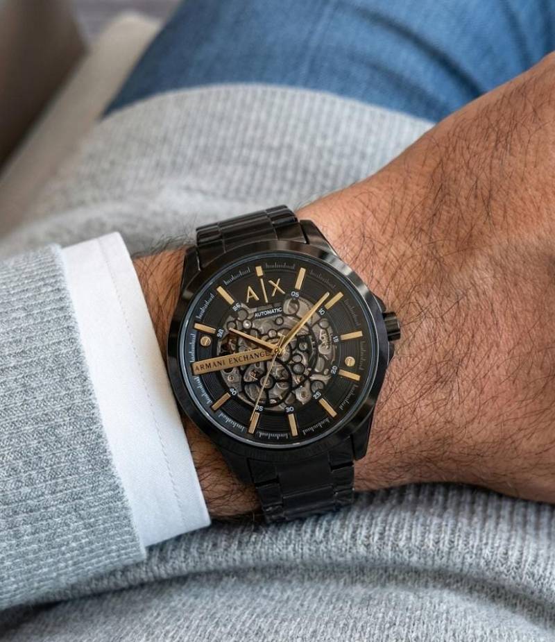 Arman_i Exchange Ax2418 Hampton Automatic Black Gold