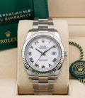 Role_x Oyster Perpetual Date Just Silver-White
