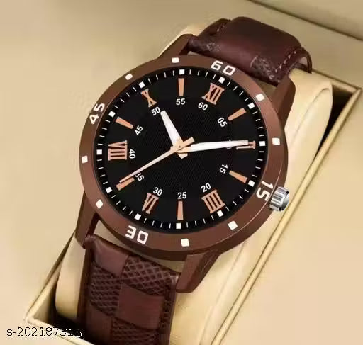 Stylish Leather Belt Gift Analog Watch